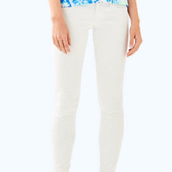 Lilly Pulitzer Worth Skinny White Pants - Picture 1 of 8